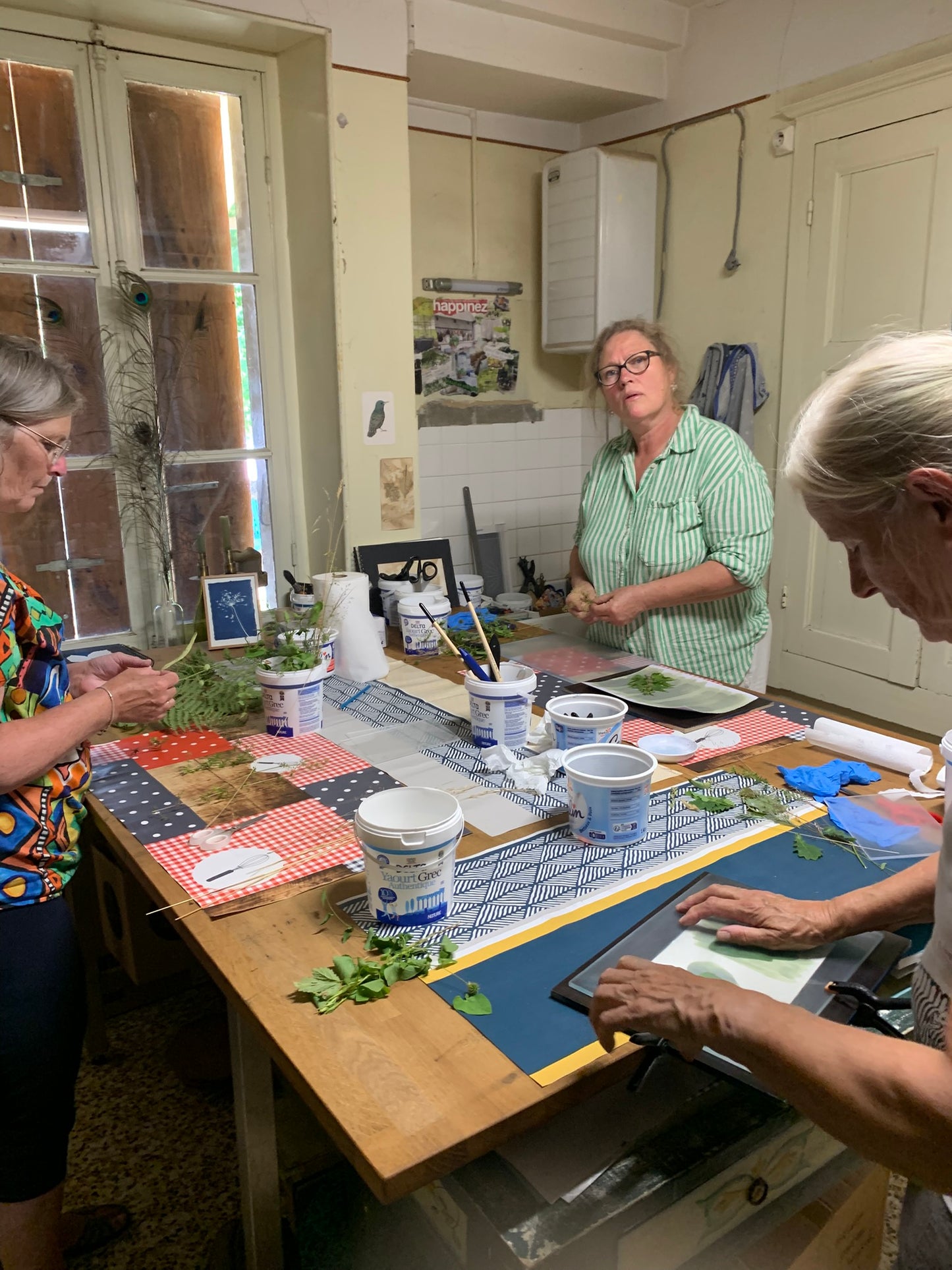 27 november - workshop blauwdrukken - kerstkaarten